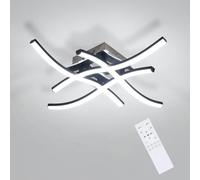 Comely Lámpara de Techo Regulable, Negra 28W 3200LM Plafon LED Techo con Mando a Distancia 3000K-6500K, Luz de Techo Moderno para Salón Dormitorio Cocina Comedor