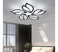 Comely Lámpara LED Regulable,45W 6000LM Creativas 5 Pétalos Plafón LED Techo en Acrílico con APP y Mando a Distancia 3000-6500K para Salón, Dormitorio