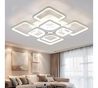 Comely Lamparas de Techo, 80W Plafón LED Regulable, Lámpara de Techo LED con Control Remoto y Control APP 8000LM, 3000-6500K para Sala de Estar, Dormitorio, Cocina