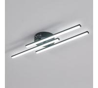Comely Lamparas de Techo LED, Negro 18W 3 Líneas Luz de Techo LED 6500K