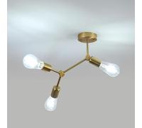Comely Lamparas de Techo Vintage, Cromo Retro Ángulo Ajustable 180° E27 Plafon de Techo, 6 Luces Sputnik Lampara Colgante Metal para Dormitorio, Cocina, Pasillo