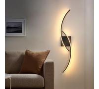 Comely Led Aplique de Pared Negro Luz Cálida 80cm 25w