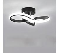 Comely led lámpara de techo negro 25x25cm 22W Dimmbar lámpara de techo moderna de aluminio 3000K 4500K 6500K para dormitorio sala de estar cocina pasillo