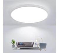 Comely led lámpara de techo redonda 30cm 24W Superflat IP44 lámpara de techo blanco 6500K blanco caliente para baño cocina pasillo balcón dormitorio humedades iluminación interior
