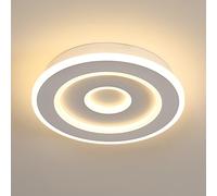 Comely LED Lámpara de Techo Redondo Moderna, 28W 28cm Plafón de Techo, Blanco Luz de Techo para Dormitorio Sala de Estar Pasillo Cocina Comedor, Luz Cálida 3000K