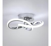Comely Moderna Lámpara de Techo LED, 22W Plafón LED Techo Diseño Forma de Flor, Luz de Techo Plata para Dormitorio Cocina Salón Pasillo Comedor Balcón, Blanco Frío 6500K