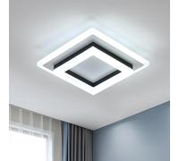 Comely Moderna Lámpara de Techo LED, 24W 2200LM Plafón Led Techo Cuadrada, Blanco Frío 6500K Luz de Techo LED para Dormitorio Comedor Pasillo Balcón
