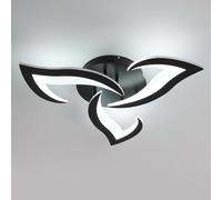 Comely Plafón LED 36 W - 4000 lm aprox. - Luz Blanca Fría 6500 K - Diseño Moderno Negro - Ideal para Salón, Cocina y Pasillo