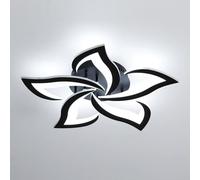 Comely Plafón LED 60 W - 6750 lm - Luz Blanca Fría 6500 K - Diseño Moderno Negro 60 cm x 8 cm