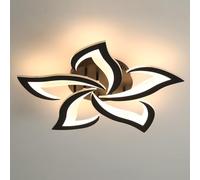 Comely Plafón LED 60 W - 6750 lm - Luz Blanca Fría 6500 K - Diseño Moderno Negro 60 cm x 8 cm