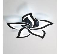 Comely Plafón LED 60 W - 7200 lm - Luz Blanca Fría 6500 K - Diseño Moderno Negro 58 cm x 8 cm