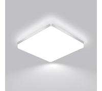 Comely Plafón LED Cuadrado Ø30 cm 48 W - Luz Blanca Fría 6500 K - IP54 Resistente a Humedad - Ideal para Baño, Cocina o Pasillo Interior/Exterior Techado