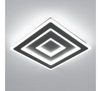 Comely Plafón LED Cuadrado Negro 40 cm - Luz Blanca 6500 K, Lámpara de Techo Moderna para Salón, Dormitorio y Pasillo