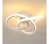 Comely Plafón LED de Techo 30 cm 30 W - Luz Cálida 3000 K (3 375 lm), Diseño Flor Blanca Moderna - Ideal para Dormitorio, Sala, Cocina y Pasillo