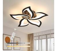 Comely Plafon LED Regulable, 48W Lamparas de Techo con Mando a Distancia, 5 Pétalos Moderna Luz LED Techo para Dormitorio Comedor Sala de Estar Cocina, 3000K-6500K