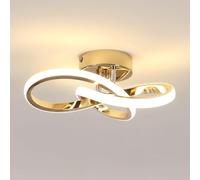 Comely Plafon LED Techo, 22W Moderna Lámpara de Techo LED, Dorado Luz de Techo Para Comedor Baño Cocina Sala de Estar Dormitorio Pasillo, Luz Natural 4500K