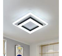 Comely Plafón LED Techo, 24W Lámpara de Techo de Metal, Moderna Lámpara LED de Acrílico Cuadrada para Sala de Estar, Dormitorio, Pasillo y Estudio, 6500K Luz Blanca Fría