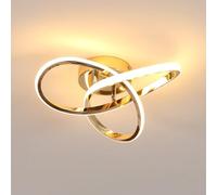 Comely Plafon LED Techo, 30W 3375LM Moderna Lámpara de Techo LED, Luz de Techo Dorado de Aluminio para Salon Dormitorio Cocina Pasillo, Blanco Cálido 3000K