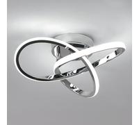 Comely Plafon Led Techo, 30W Moderna Lámpara de Techo LED 3300LM Blanco Frío 6500K, Plateado Lampara Techo Acrílico Para Comedor Corredor Cocina Dormitorio Pasillo Salón