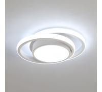 Comely Plafon Led Techo, 32W Moderna Lámpara de Techo LED, 2350LM Blanco Frío 6500K, Redondo Luz de Techo del Para Corredor Baño Cocina Sala de Estar Dormitorio Pasillo, Largo 28cm