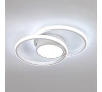 Comely Plafon Led Techo, 42W 4800LM Moderna Lámpara de Techo LED, Redondo Luz de Techo del Para Corredor Baño Cocina Sala de Estar Dormitorio Pasillo, Blanco Frío 6500K, Largo 40cm, Blanco