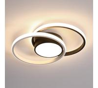Comely Plafon Led Techo, 42W Moderna Lámpara de Techo LED, Redondo Luz de Techo del Para Corredor Baño Cocina Sala de Estar Dormitorio Pasillo, Luz Natural 4500K, Largo 40cm, Negro