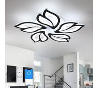 Comely Plafón LED Techo Moderna 45 W, Lámpara de Techo LED Regulable con Mando a Distancia, Luz de Techo de Diseño Floral para Salón Dormitorio Comedor, 3000 K-6500 K, Dia 60 cm