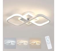 Comely Plafon LED Techo Regulable, 40W 4500LM Lámpara de Techo Modernas con Control Remoto, Luz LED Techo Metal y Acrílico para Dormitorio, Cocina, Pasillo, Blanco 3000K-6500K
