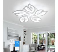 Comely Plafon LED Techo Regulable, 45 W Moderna Lamparas de Techo con Mando a Distancia 3000 K-6500 K, Diseño Floral Luz de Techo Para Salon Dormitorio Cocina Comedor, 60 CM