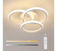 Comely Plafoniera LED Soffitto 40CM Dimmerabile, 42W 4500LM Lampada da Soffitto Bianca Moderna, Plafoniera Camera da Letto Rotondo Regolabile 3000-6500K per Cucina, Soggiorno, Balcone