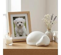 Comemori Urna funeraria en Forma de Perro durmiendo (Blanco)