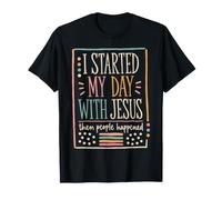 Comencé mi día con Jesús Humor Cristiano Camiseta