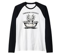 Comenzando Un Skedaddle Vintage Axolotl Bañera Camiseta Manga Raglan