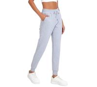 COMEOR Pantalones de chándal para mujer, de algodón, pantalones largos y cálidos, pantalones de entrenamiento para mujer, pantalones de chándal con ajuste regular para fitness, yoga, tiempo libre,