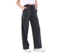 COMEOR Pantalones de chándal para mujer, pantalones largos de algodón, pantalones de chándal sueltos con cintura elástica y pierna recta