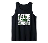 Comer Animales Veganos a Base de Plantas es un Humor extraño Camiseta sin Mangas