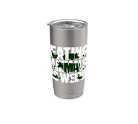 Comer animales veganos a base de plantas es un humor extraño Vaso térmico de acero inoxidable de doble pared