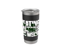 Comer animales veganos a base de plantas es un humor extraño Vaso térmico de acero inoxidable de doble pared