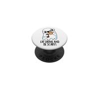 Comer Beber y ser Aterrador Divertido Juego de Palabras Fantasma PopSockets PopGrip Adhesivo