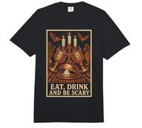 Comer Beber y ser Aterrador Fiesta de Halloween Comfort Colors Adult Heavyweight T-Shirt