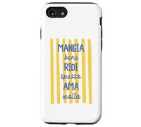 Comer Bien Ríe A Menudo Amor Mucho Mangia Bene Ridi Ama Italiano Carcasa para iPhone SE (2020) / 7/8