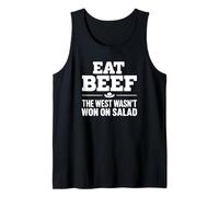 Comer Carne de Res El Oeste no se ganó en Ensalada Camiseta sin Mangas