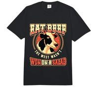 Comer Carne de Res Occidente no ganó Ganadero Ganadería Ganadería Comfort Colors Adult Heavyweight T-Shirt
