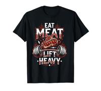Comer Carne Levantamiento Dieta Carnívora Pesada Camiseta