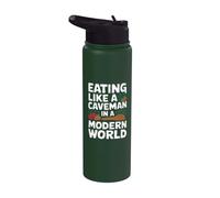 Comer como un hombre de las cavernas - Dieta Keto de Paleo Nutrition Stainless Steel Insulated Water Bottle