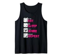 Comer, Dormir, animar, Repetir - Estilo de Vida japonés Otaku Camiseta sin Mangas