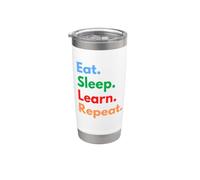 Comer Dormir Aprender Repetir - Estudiantes, Maestros y Aprendices de Vida Vaso térmico de acero inoxidable de doble pared