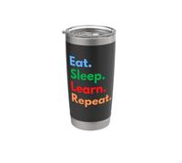 Comer Dormir Aprender Repetir - Estudiantes, Maestros y Aprendices de Vida Vaso térmico de acero inoxidable de doble pared