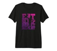 Comer Dormir Baloncesto Repetir Pelota Deportes USA Camiseta Premium