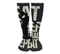 Comer, Dormir, Baloncesto, Repetir Unisex Calcetines De Running Cómodos Calcetin Para Correr Deporte Antiampollas Calcetines De Atletismo Para Senderismo Camping Ciclismo